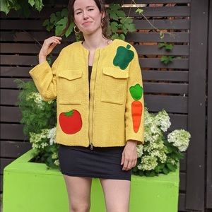 The Nanny inspired yellow veggie blazer